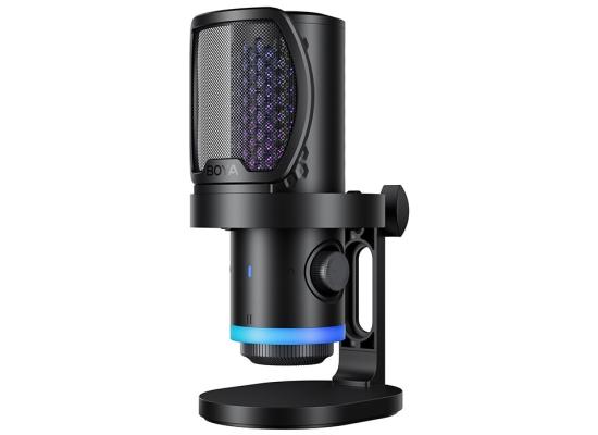 BOYA CastMic G40 Vibrant RGB Noise-Cancelling USB Microphone, 192 kHz/24-bit high-resolution audio - Black